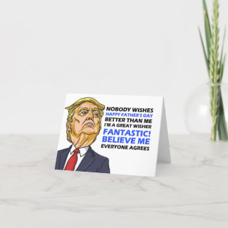 Tarjeta Funny Fathers Day Card - Donald Trump Card サンキューカード