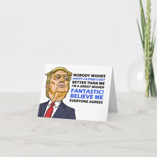 Tarjeta Funny Fathers Day Card - Donald Trump Card サンキューカード (正面)