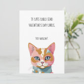 Tarjeta Gatos Arte Retro Pastel San Valentin シーズンカード (スタンド正面)