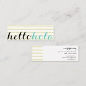 Tarjeta Hola intérprete traductor profesor idiomas スキニー名刺 (正面/裏面)