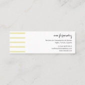 Tarjeta Hola intérprete traductor profesor idiomas スキニー名刺 (裏面)