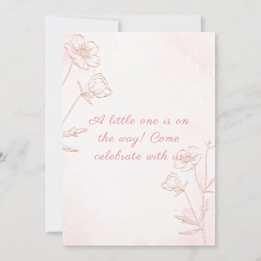 Tarjeta invitación Baby Shower 招待状 (裏面)