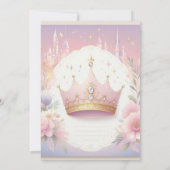 Tarjeta invitación Cumpleaños Princess  招待状 (裏面)