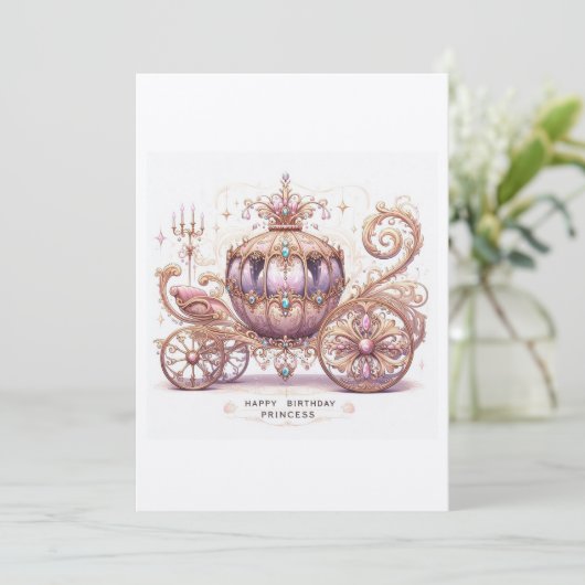 Tarjeta invitación Cumpleaños Princess  招待状 (スタンド正面)