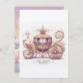 Tarjeta invitación Cumpleaños Princess  招待状 (正面/裏面)