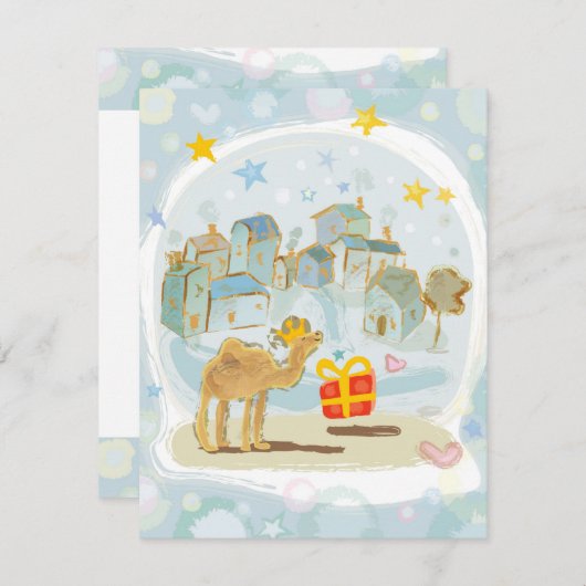 Tarjeta/invitación/saludo de Reyes Magos (正面/裏面)