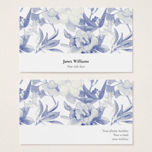 Tarjeta magnolias azules (正面&裏面)