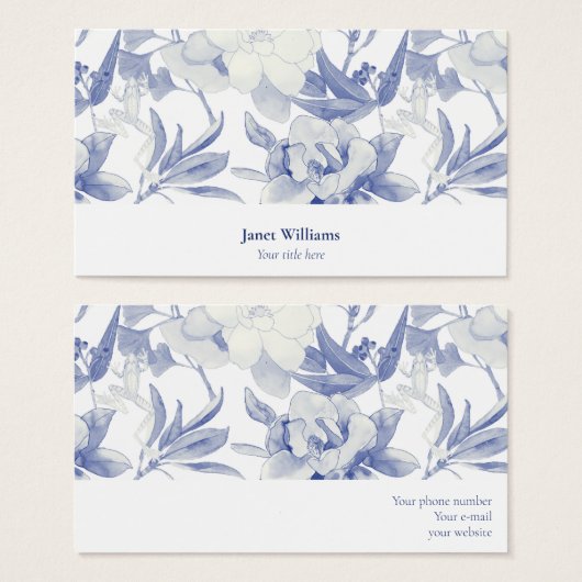 Tarjeta magnolias azules (正面&裏面)