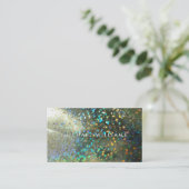 Tarjeta metálico con brillos holograma 名刺 (スタンド正面)