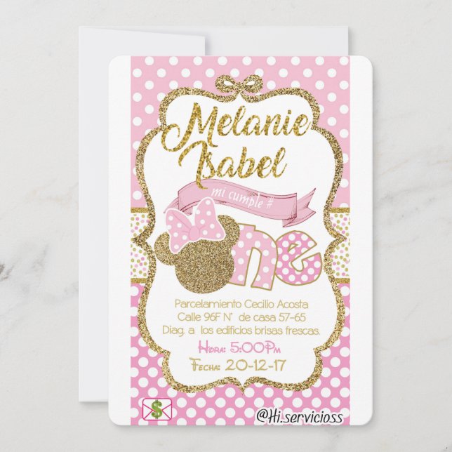 tarjeta minnie dorada (正面)