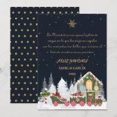 Tarjeta Navidad Nombre Editable Expresso Polar Elf シーズンカード (正面/裏面)
