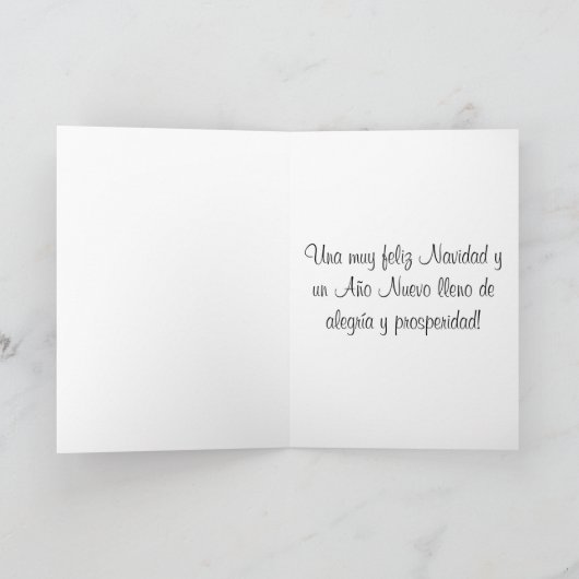 Tarjeta Navideña シーズンカード (内部)