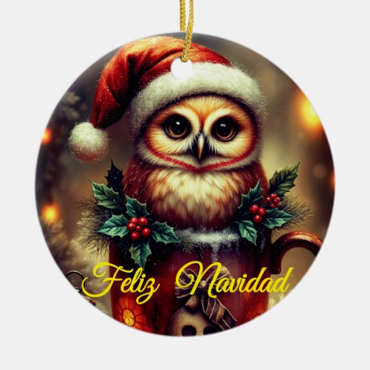 Tarjeta Navideña セラミックオーナメント (正面)