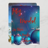 Tarjeta Navideña Feliz Navidad personalizada (正面/裏面)