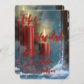 Tarjeta Navideña Feliz Navidad personalizada (正面/裏面)
