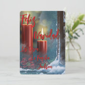 Tarjeta Navideña Feliz Navidad personalizada (スタンド正面)