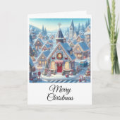 Tarjeta navideña. Tarjeta de felicitación plegada カード (正面)