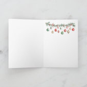 Tarjeta navideña. Tarjeta de felicitación plegada カード (内部)