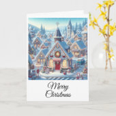 Tarjeta navideña. Tarjeta de felicitación plegada カード (黄色い花)