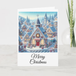 Tarjeta navideña. Tarjeta de felicitación plegada カード