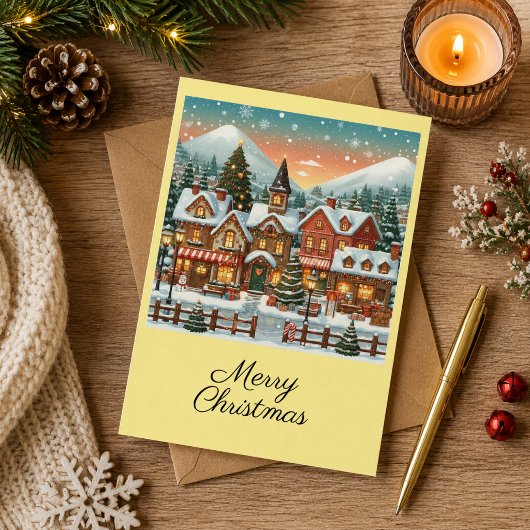 Tarjeta navideña. Tarjeta de felicitación plegada カード