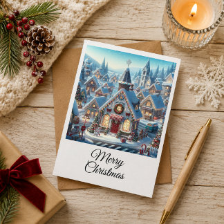 Tarjeta navideña. Tarjeta de felicitación plegada カード