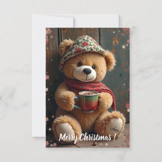 Tarjeta Navideña Teddy #2 サンキューカード (正面)