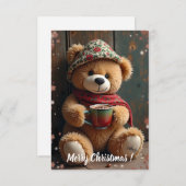 Tarjeta Navideña Teddy #2 サンキューカード (正面/裏面)