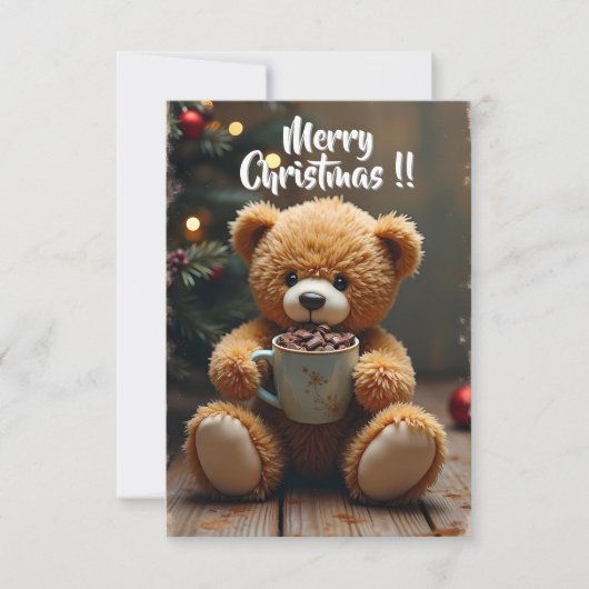 Tarjeta navideña Teddy #3 サンキューカード (正面)