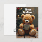 Tarjeta navideña Teddy #3 サンキューカード (正面/裏面)