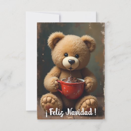Tarjeta navideña Teddy #4 サンキューカード (正面)