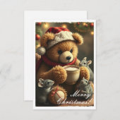 Tarjeta navideña Teddy #5 サンキューカード (正面/裏面)