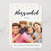 Tarjeta Navidenass de Fotos | Feliz Navidad シーズンカード (正面/裏面)