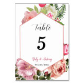Tarjeta para mesa identificador wedding card テーブルナンバー (裏面)