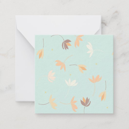 Tarjeta pequeña plana, con diseño floral. ノートカード (正面)