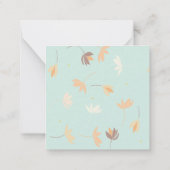 Tarjeta pequeña plana, con diseño floral. ノートカード (裏面)