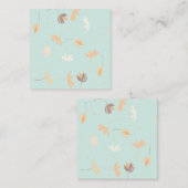 Tarjeta pequeña plana, con diseño floral. ノートカード (正面/裏面)
