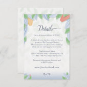 Tarjeta Pequeña Wedding Details - Vectorial Tulip ノートカード (正面/裏面)