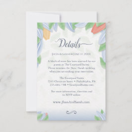 Tarjeta Pequeña Wedding Details - Vectorial Tulip ノートカード