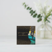 tarjeta personalizada de negocios de trajes スクエア名刺 (スタンド正面)