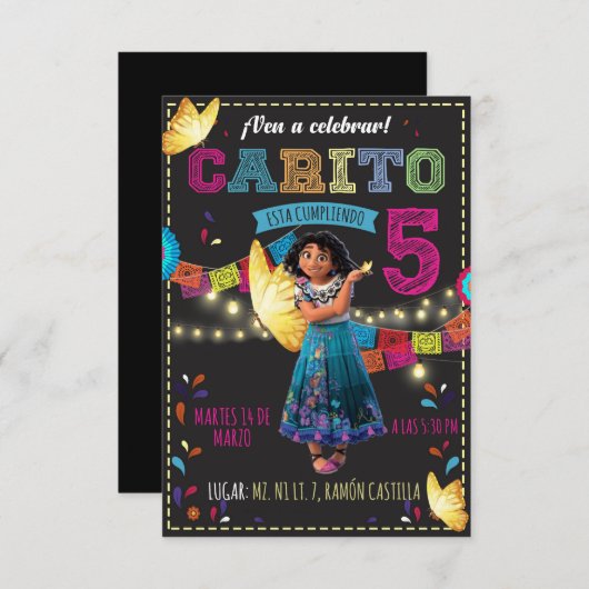 Tarjeta plana (正面/裏面)