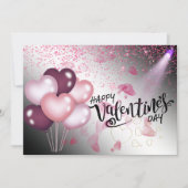 Tarjeta  plana con  globos de san Valentin シーズンカード (正面)