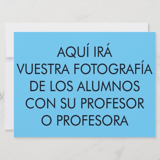Tarjeta plana. Eres un profesor sobresaliente.  (裏面)