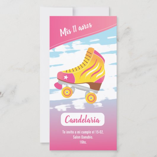 Tarjeta plana, temática patinaje (正面)