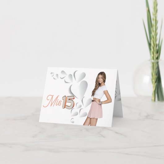 Tarjeta plegable mis 15 digital 招待状 (正面)