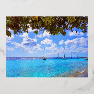 Tarjeta postal de Kralendijk, Bonaire 箔シーズンポストカード