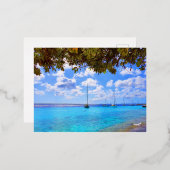 Tarjeta postal de Kralendijk, Bonaire 箔シーズンポストカード (正面/裏面)