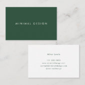 Tarjeta visita Eden Green & White Business Card 名刺 (正面/裏面)