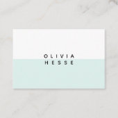 Tarjeta visita Minimal Blue White Business Card 名刺 (正面)