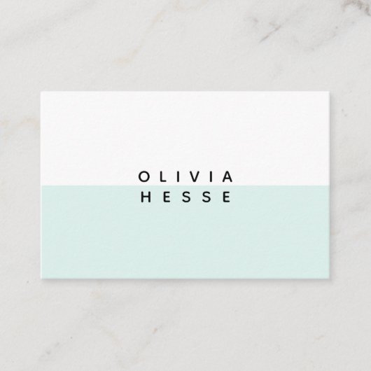 Tarjeta visita Minimal Blue White Business Card 名刺 (正面)
